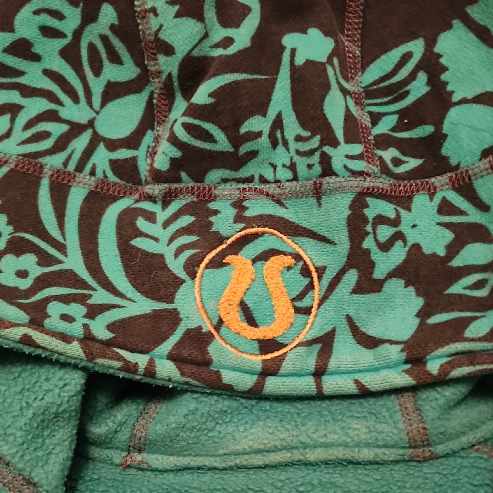 Lululemon Y2K Reversible Floral Full Zip Scuba Hoodie Sz 10 - Picture 2 of 6